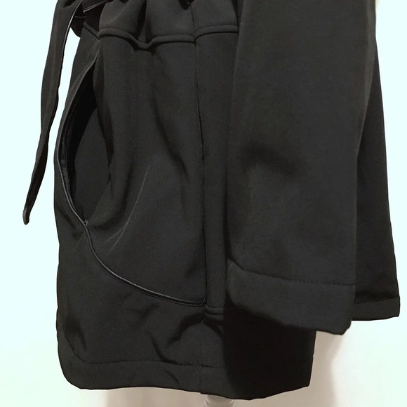 Steve Madden NWOT Black Softshell Trench Coat Women 1X - Picture 8 of 16